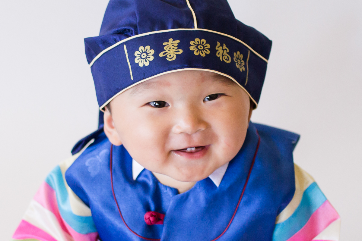 Korean First Birthday in Hanbok